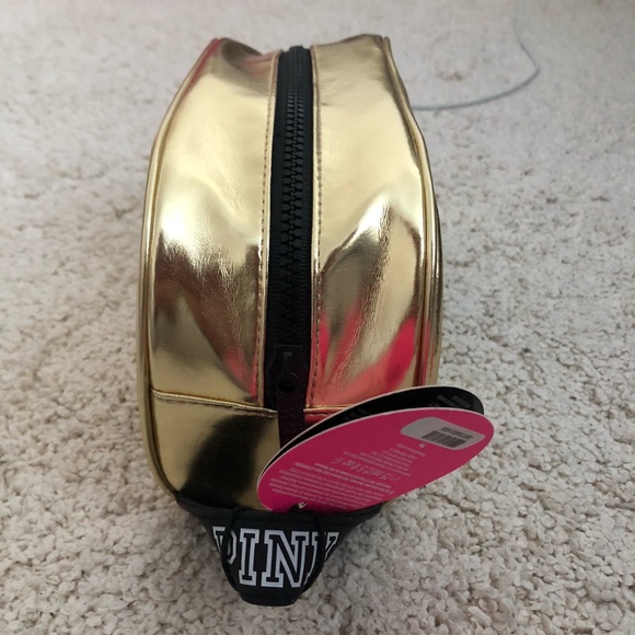 NEW Victoria’s Secret Pink Gold Cosmetic Bag - Picture 5 of 7